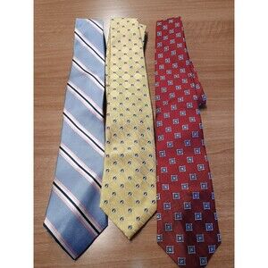 3 Jos. A. Bank Silk Ties, Executive Collection Two NWT Blue, Red, & Yellow